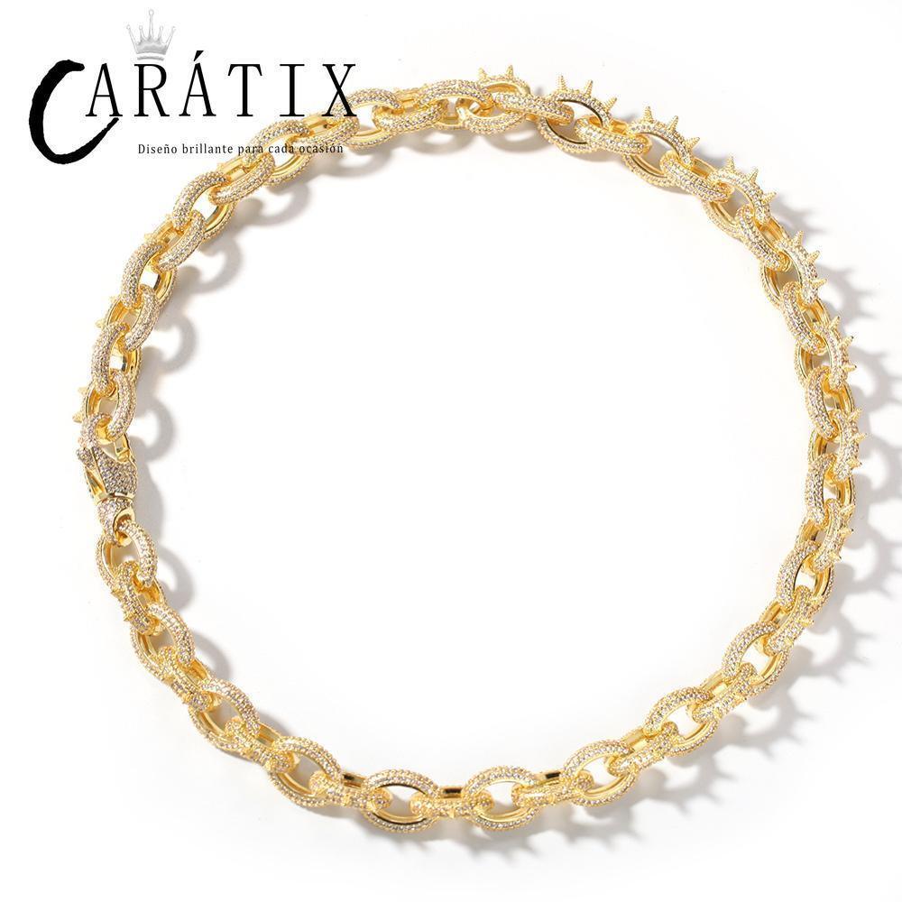 CARÁTIX Rivet O Link Chain | AAA+ CZ Iced Out Hip Hop Necklace for Men - CaratixJewelry