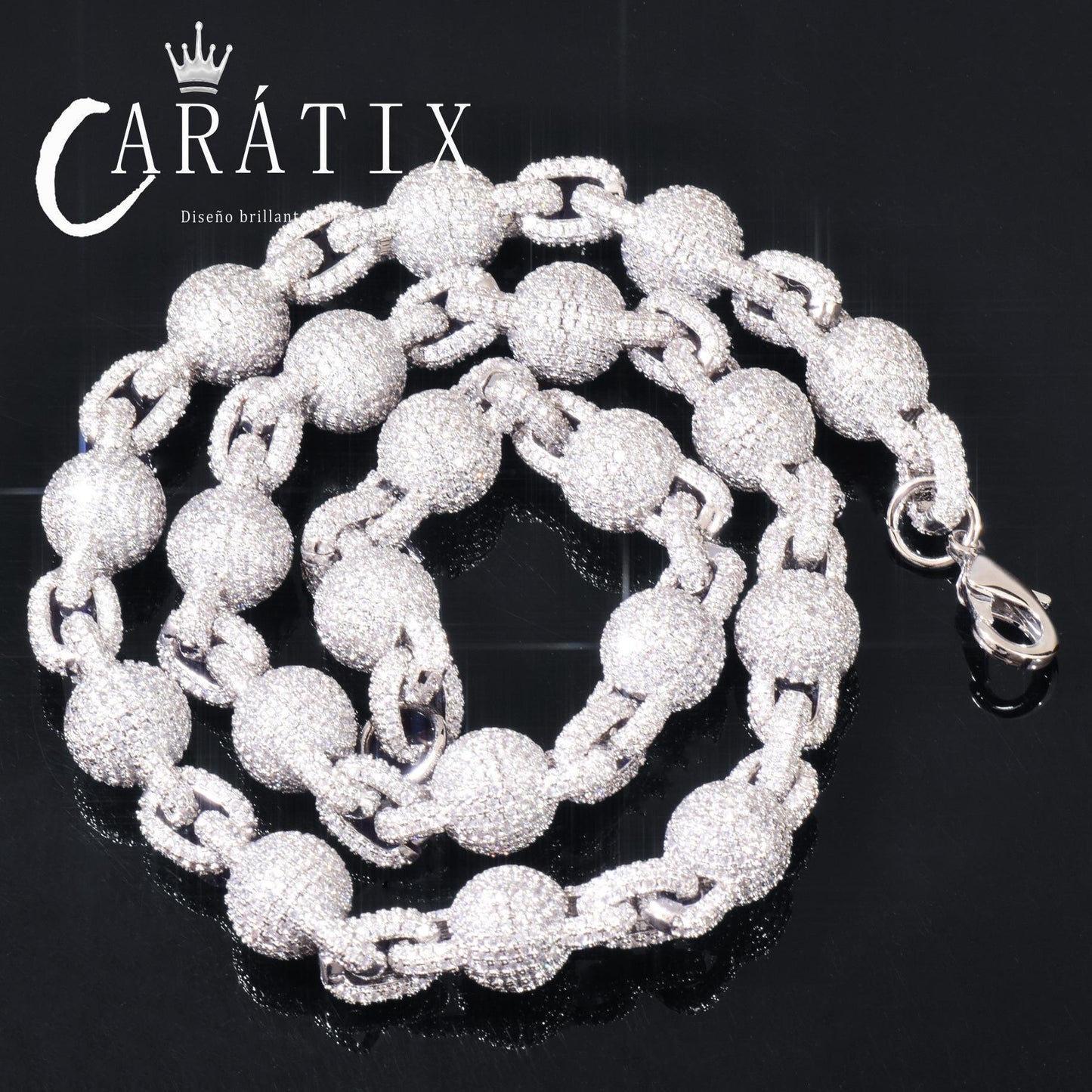 CARÁTIX – Round Bead Sphere Chain Necklace | Hip Hop Street Style Jewelry for Men & Women - CaratixJewelry