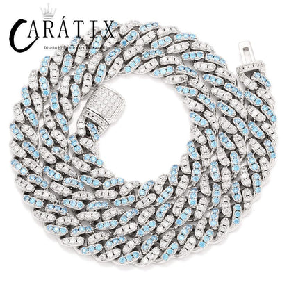 CARÁTIX Round Cuban Miami Chain | AAA CZ Iced Out Prong Set Hip Hop Choker Necklace for Men & Women - CaratixJewelry