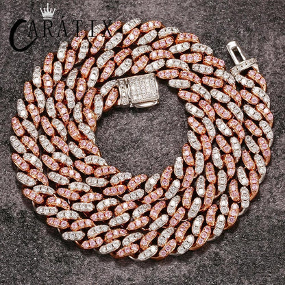 CARÁTIX Round Cuban Miami Chain | AAA CZ Iced Out Prong Set Hip Hop Choker Necklace for Men & Women - CaratixJewelry