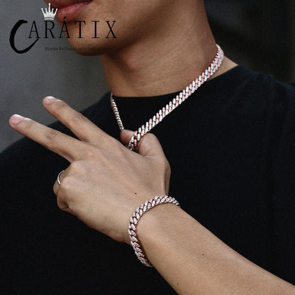 CARÁTIX Round Cuban Miami Chain | AAA CZ Iced Out Prong Set Hip Hop Choker Necklace for Men & Women - CaratixJewelry
