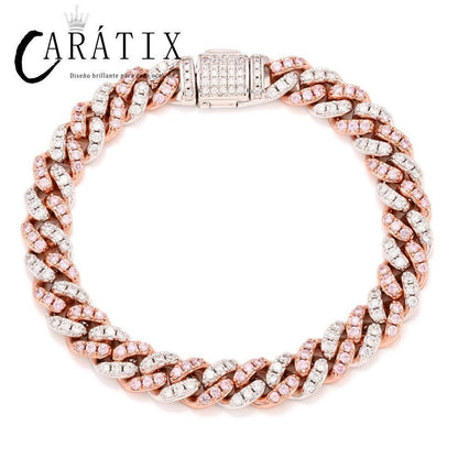 CARÁTIX Round Cuban Miami Chain | AAA CZ Iced Out Prong Set Hip Hop Choker Necklace for Men & Women - CaratixJewelry