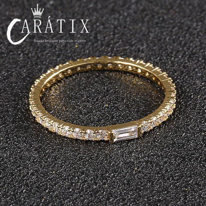 CARÁTIX Square Couple Ring | Plated Unisex Hip Hop Jewelry for Men & Women - CaratixJewelry