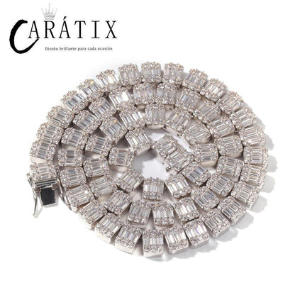 CARÁTIX Square CZ Iced Out Tennis Chain Choker Necklace for Men - CaratixJewelry