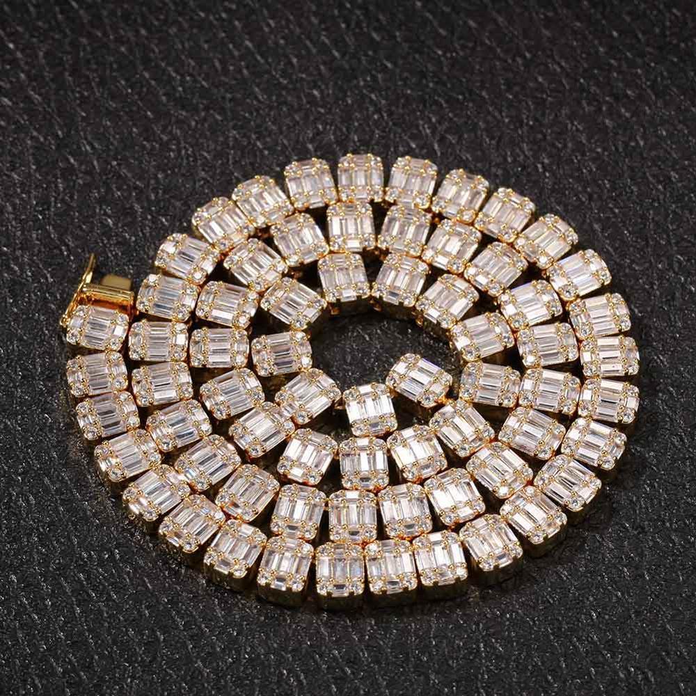 CARÁTIX Square CZ Iced Out Tennis Chain Choker Necklace for Men - CaratixJewelry