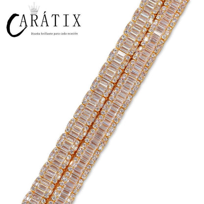 CARÁTIX Square CZ Iced Out Tennis Chain Choker Necklace for Men - CaratixJewelry