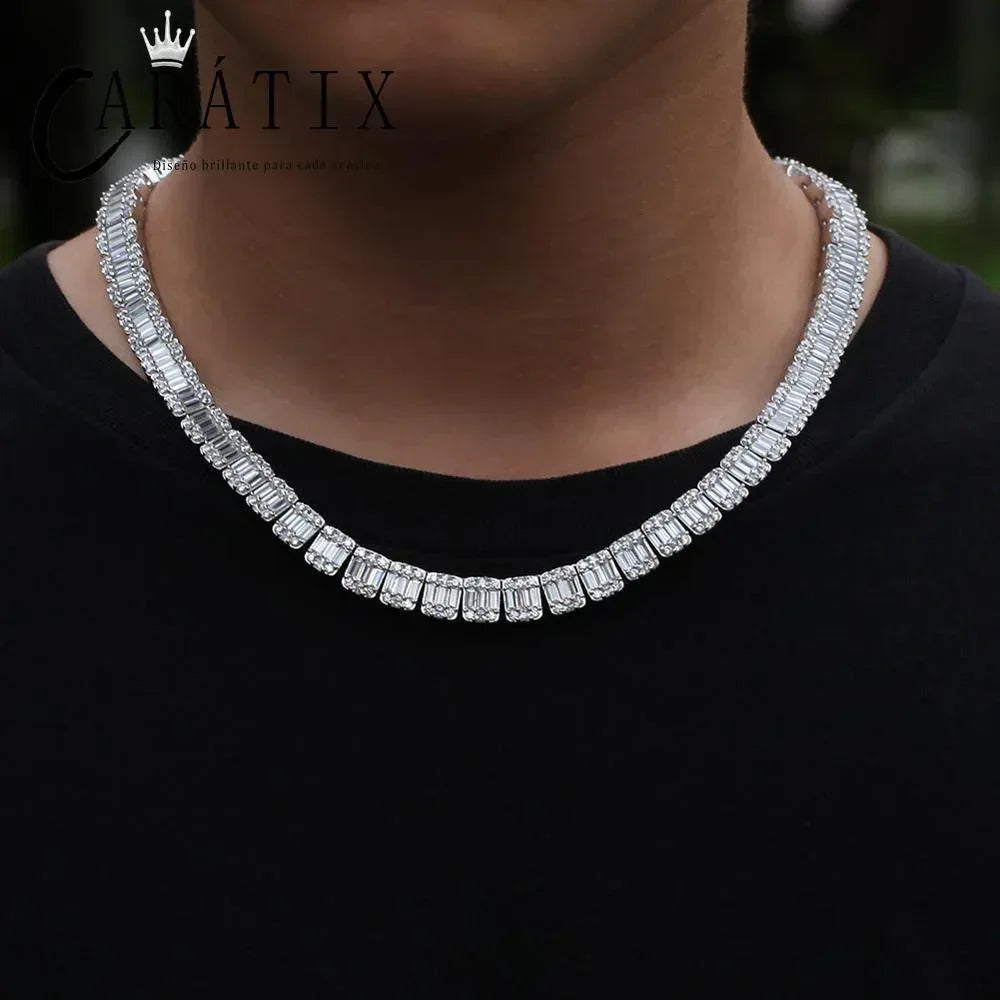 CARÁTIX Square CZ Iced Out Tennis Chain Choker Necklace for Men - CaratixJewelry