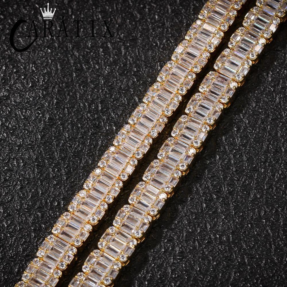 CARÁTIX Square CZ Iced Out Tennis Chain Choker Necklace for Men - CaratixJewelry