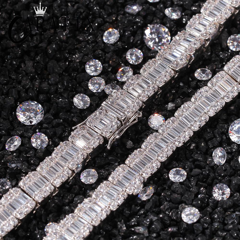 CARÁTIX Square CZ Iced Out Tennis Chain Choker Necklace for Men - CaratixJewelry