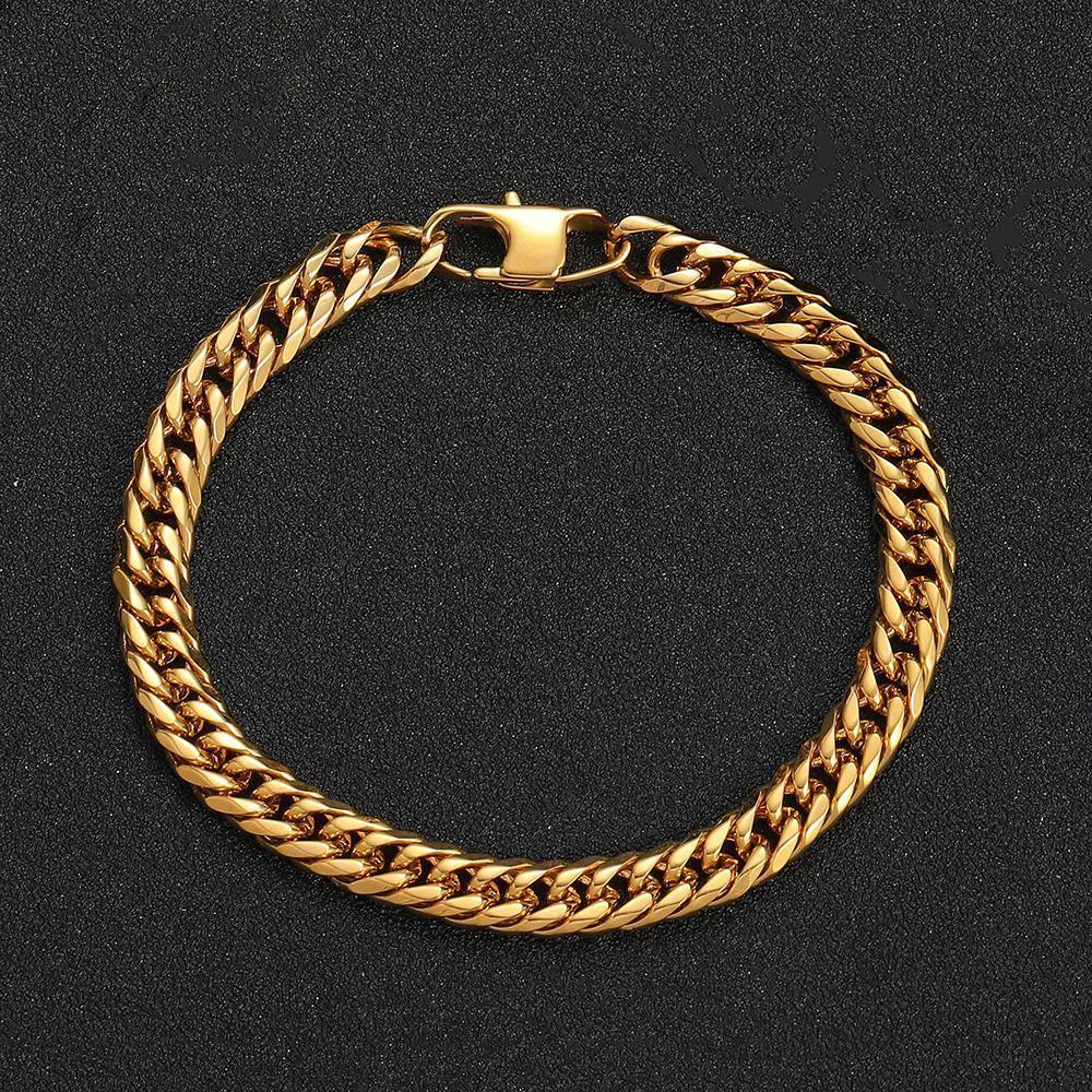 CARÁTIX Stainless Steel Cuban Link Chain Necklace – PVD Plated 7mm/9mm High Polish Miami Hip Hop Jewelry for Men - CaratixJewelry