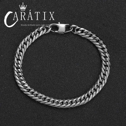 CARÁTIX Stainless Steel Cuban Link Chain Necklace – PVD Plated 7mm/9mm High Polish Miami Hip Hop Jewelry for Men - CaratixJewelry
