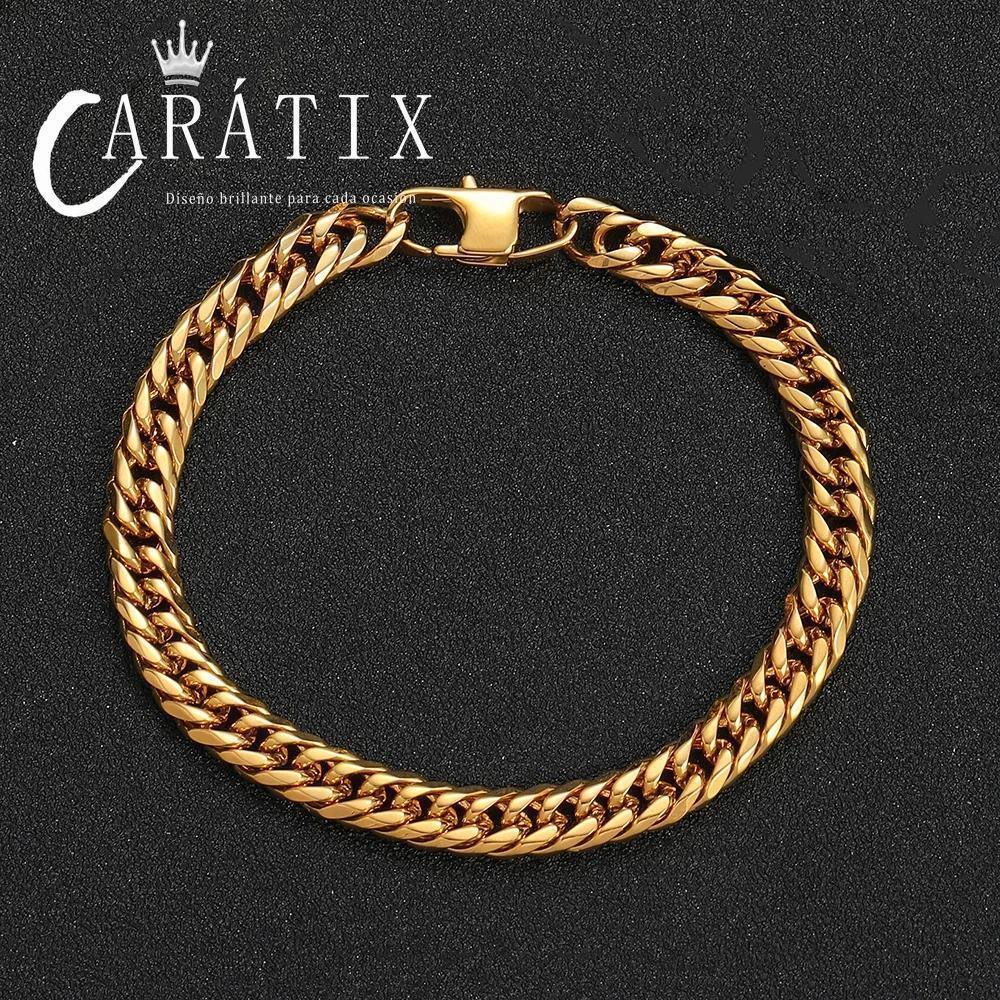 CARÁTIX Stainless Steel Cuban Link Chain Necklace – PVD Plated 7mm/9mm High Polish Miami Hip Hop Jewelry for Men - CaratixJewelry