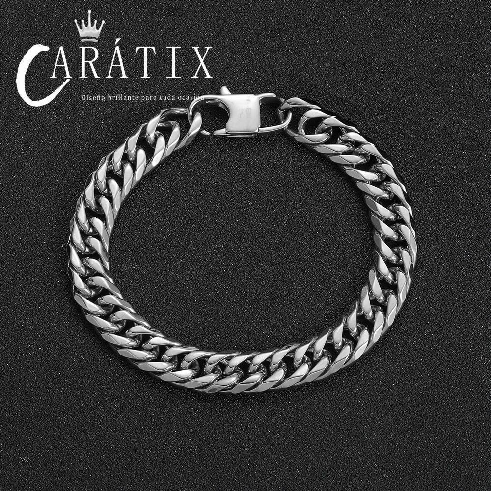 CARÁTIX Stainless Steel Cuban Link Chain Necklace – PVD Plated 7mm/9mm High Polish Miami Hip Hop Jewelry for Men - CaratixJewelry