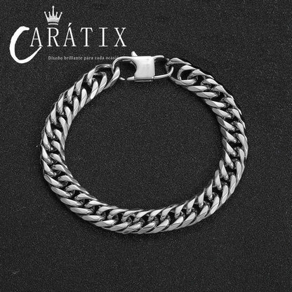 CARÁTIX Stainless Steel Cuban Link Chain Necklace – PVD Plated 7mm/9mm High Polish Miami Hip Hop Jewelry for Men - CaratixJewelry