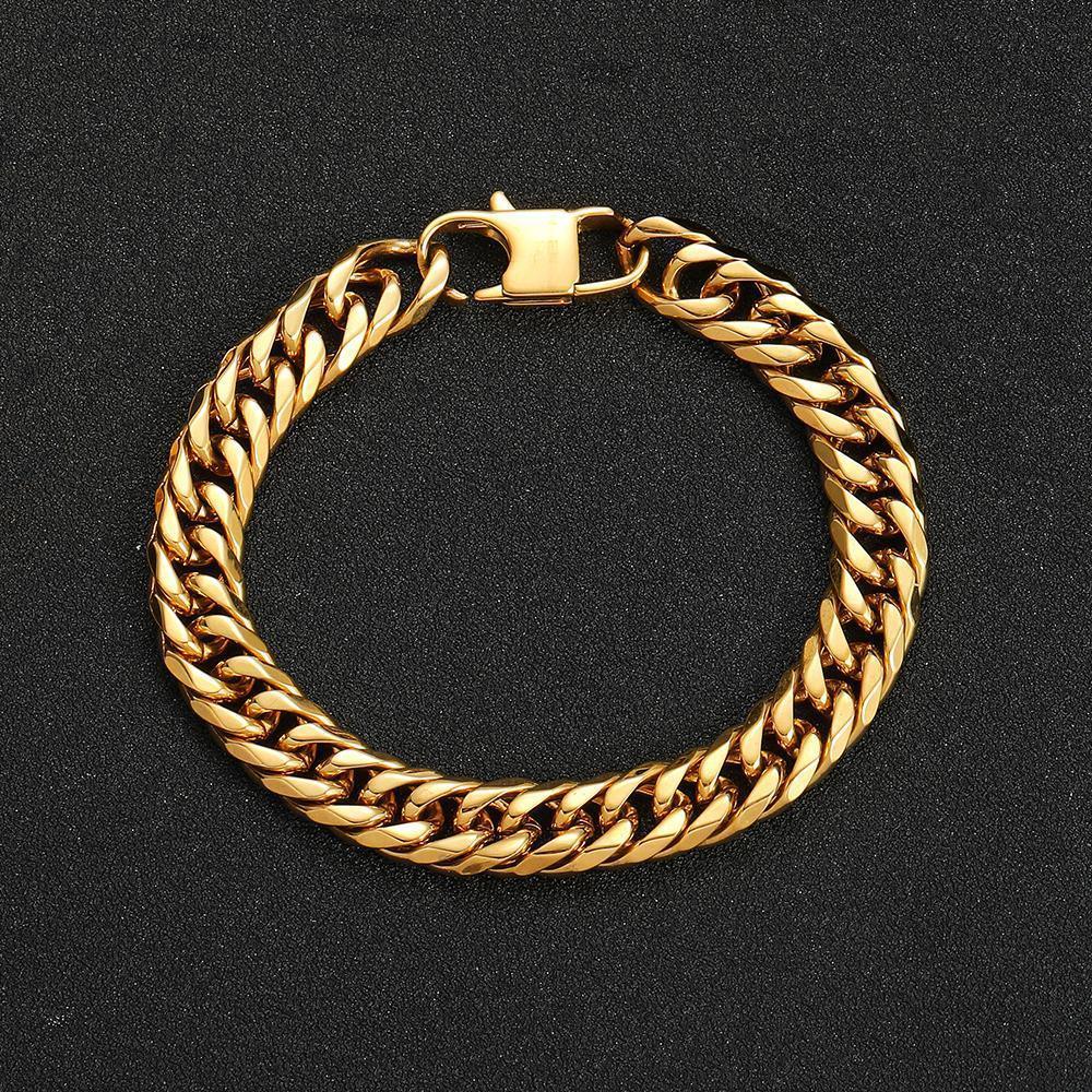CARÁTIX Stainless Steel Cuban Link Chain Necklace – PVD Plated 7mm/9mm High Polish Miami Hip Hop Jewelry for Men - CaratixJewelry