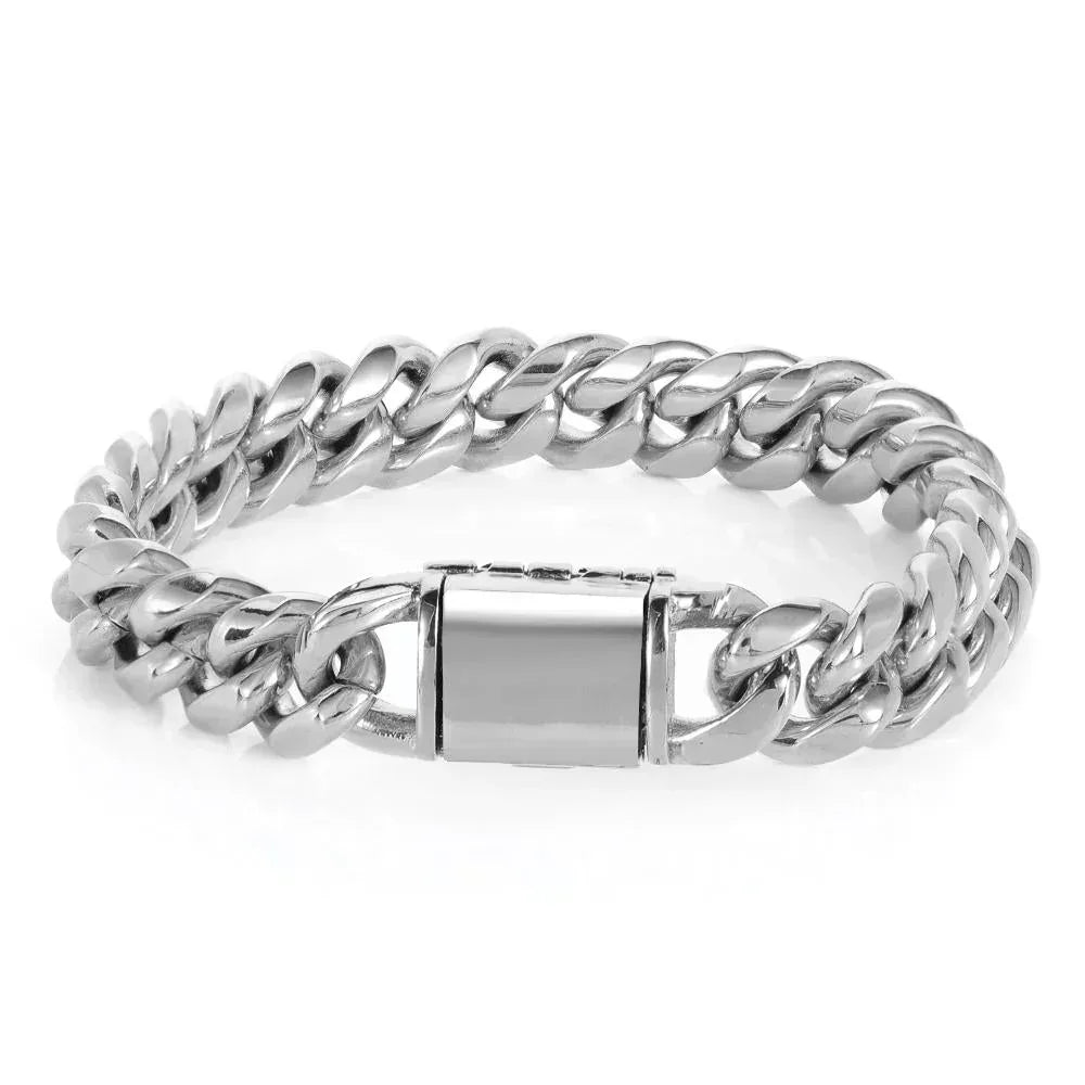 CARÁTIX Stainless Steel Cuban Link Chain Necklace – PVD Plated 8/10/12/14mm Hip Hop Jewelry for Men | Personalized Gift - CaratixJewelry