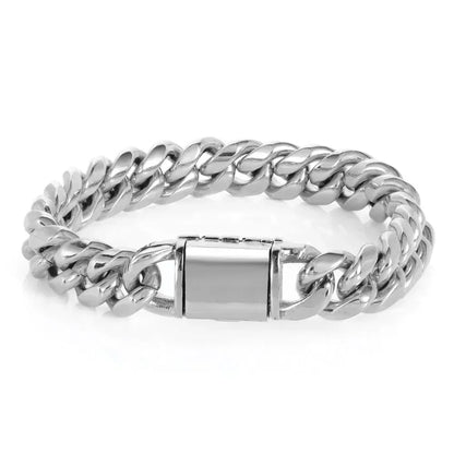 CARÁTIX Stainless Steel Cuban Link Chain Necklace – PVD Plated 8/10/12/14mm Hip Hop Jewelry for Men | Personalized Gift - CaratixJewelry