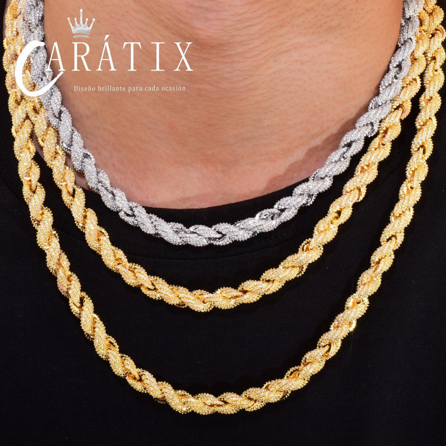 CARÁTIX – Tingjie Hip Hop Twist Necklace | Versatile Personalized Unisex Jewelry - CaratixJewelry