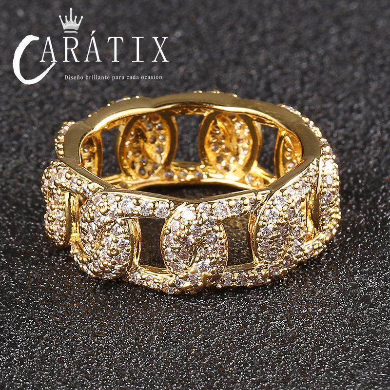CARÁTIX Trend Bubble Ball Ring – Hip-Hop Dense Zircon Simple Personalized Fashion Ring | High-Quality Hip-Hop Jewelry - CaratixJewelry