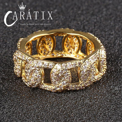 CARÁTIX Trend Bubble Ball Ring – Hip-Hop Dense Zircon Simple Personalized Fashion Ring | High-Quality Hip-Hop Jewelry - CaratixJewelry
