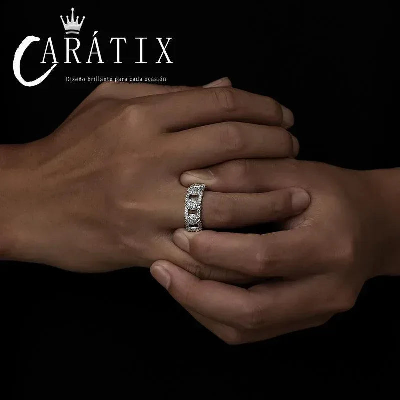 CARÁTIX Trend Bubble Ball Ring – Hip-Hop Dense Zircon Simple Personalized Fashion Ring | High-Quality Hip-Hop Jewelry - CaratixJewelry
