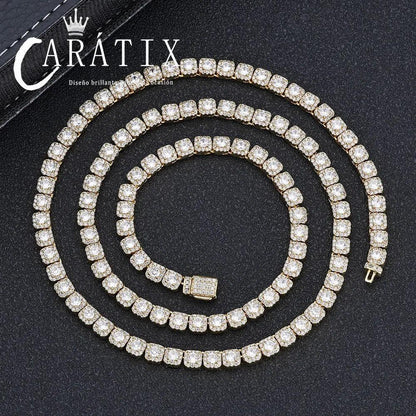 CARÁTIX Women’s AAAAA Zircon Tennis Chain Necklace – Shiny Rock Miami Style Fashion Jewelry - CaratixJewelry