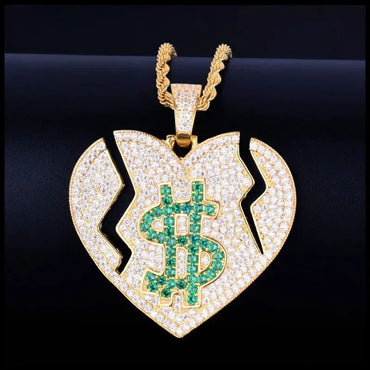 Men's Real 18K Gold Plated Money Love Necklace Caratix - CaratixJewelry