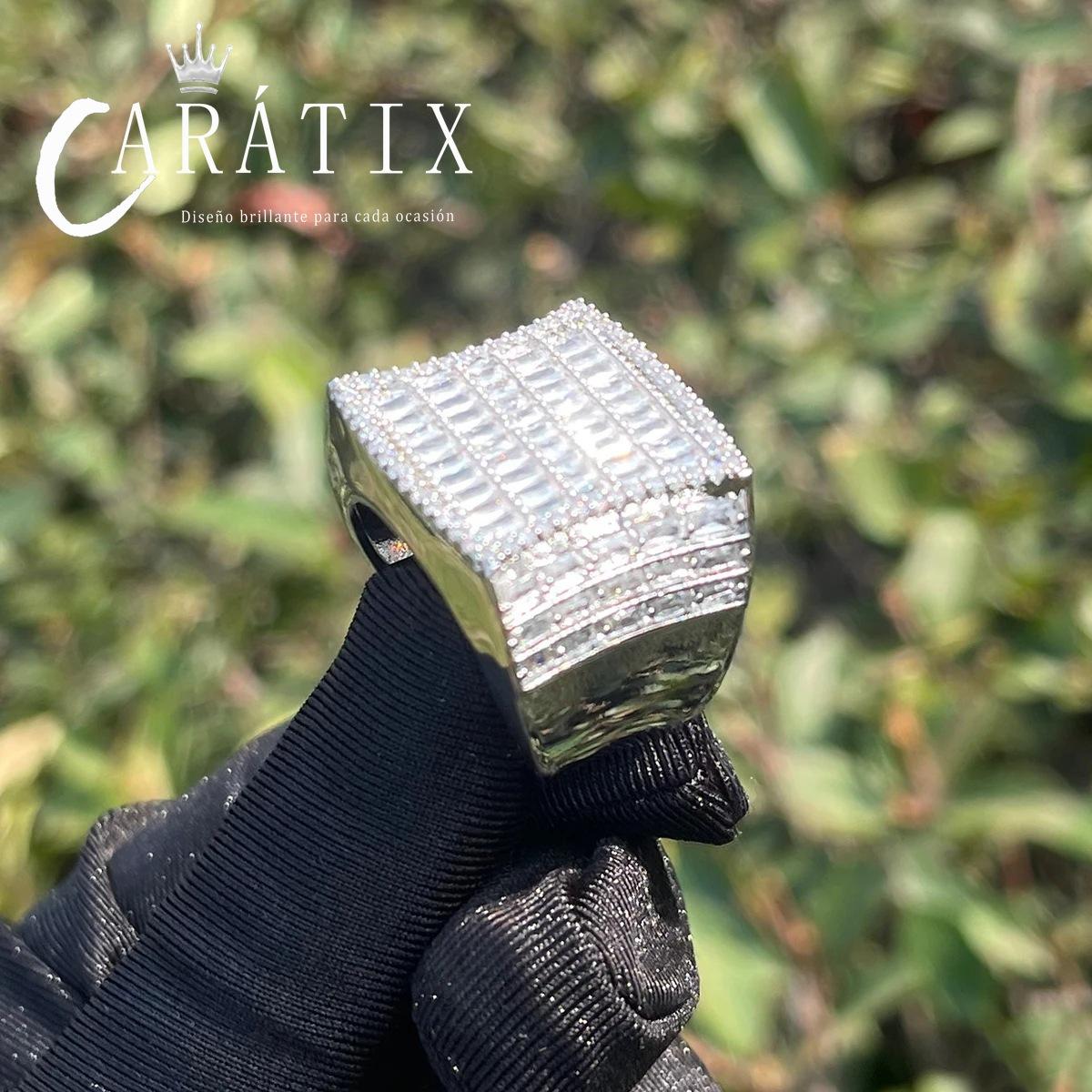 CARÁTIX Ladder Square Ring | Real Electroplated High Quality Hip Hop Jewelry for Men
