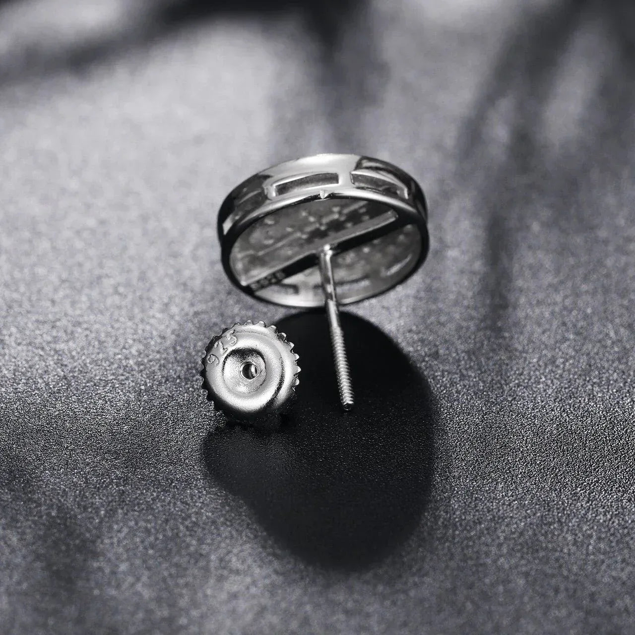 Classic 925 Silver Genuine VVS King’s Crown Hip Hop Earrings - CaratixJewelry