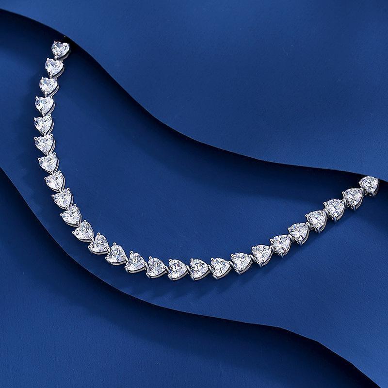 Classic Heartline Bracelet Moissanite & S925 Silver - CaratixJewelry