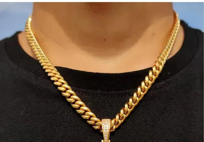 Custom Heart Bail Circle Chain Photo Pendant Necklace DIY Iced Out 35mm Photo Frame Pendant Hip Hop Necklace Jewelry - CaratixJewelry