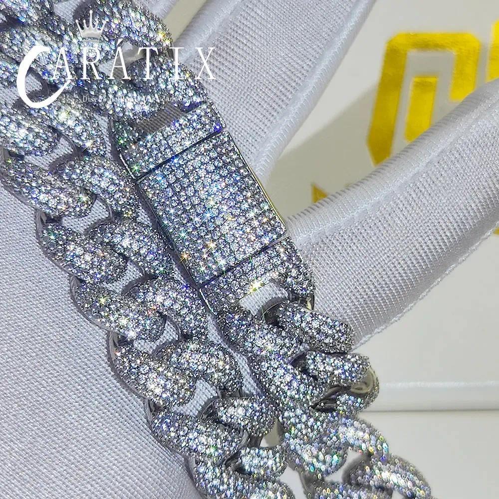 CARÁTIX - 14mm  Miami Cuban Chunky Link Chain Box Clasp Bling Cubic Zirconia Necklace for Her chain with large link Valentine's Day Gift for Men & Girls & Boys Mothers' Day Gift #Springtok