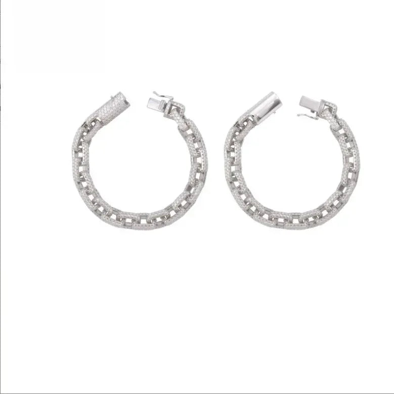 10mm Moissanite Cuban Link Bracelet with Figure-8 Clasp – S925 Sterling Silver Iced-Out Hip Hop Men’s Streetwear Jewelry - CaratixJewelry