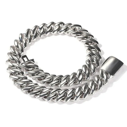 CARÁTIX 20mm 3-Row Square Cuban Link Chain Necklace – CZ Iced Out Heavy Hip Hop Bling Jewelry for Men | Rapper Gift - CaratixJewelry