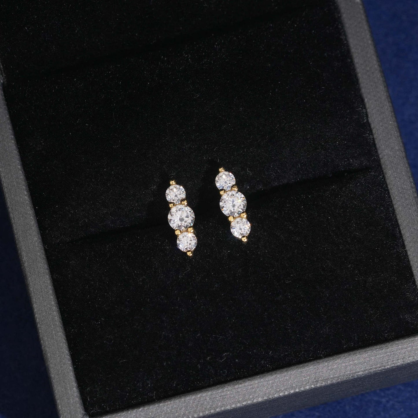 925 Silver Moissanite Stud Earrings for Women - CaratixJewelry