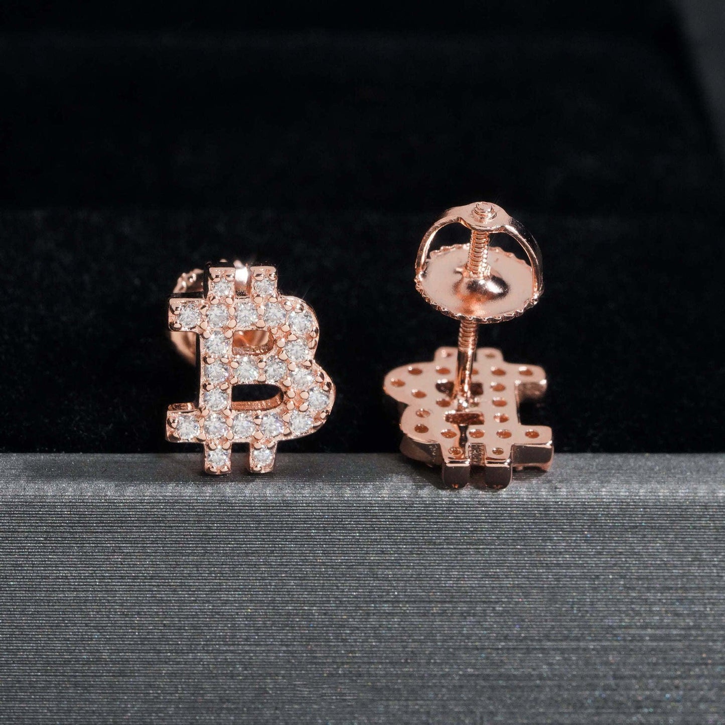 S925 Silver Coin Style Moissanite Hip Hop Hoop Earrings - CaratixJewelry