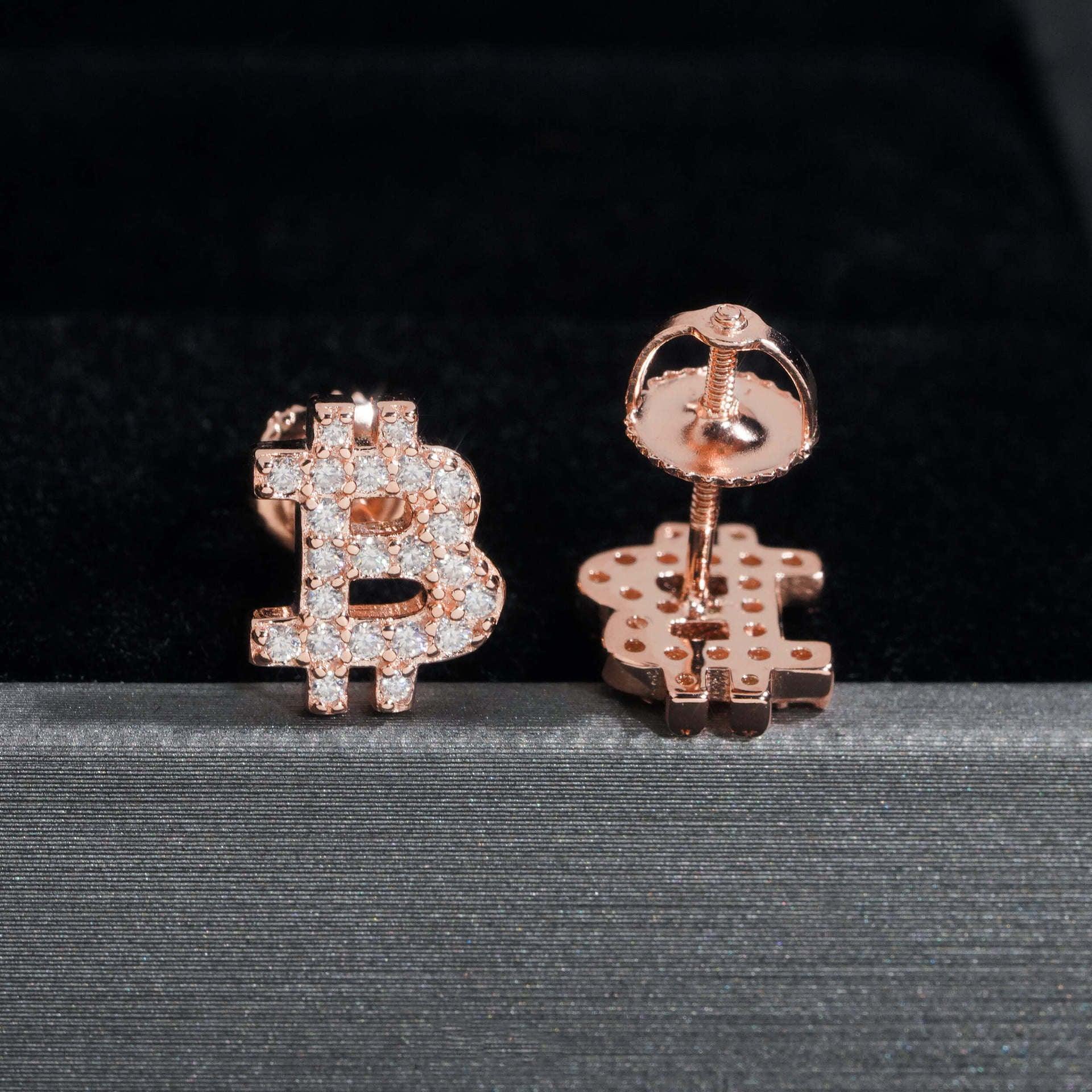 S925 Silver Coin Style Moissanite Hip Hop Hoop Earrings - CaratixJewelry