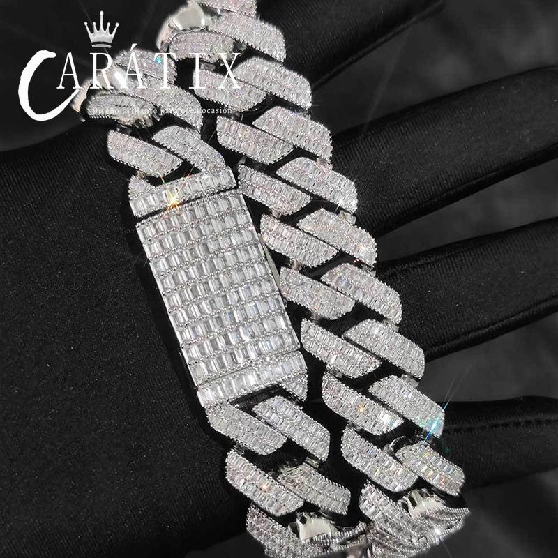 CARÁTIX 20mm Iced Out Cuban Link Chain Necklace – 5A+ CZ Rhombus Hip Hop Bling Jewelry for Men | Rapper Gift