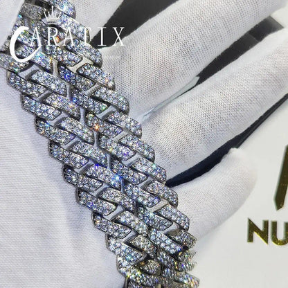 CARÁTIX - 15MM   Chain for Men Women Miami Prong Bling 5A CZ Cuban Chain Necklace Valentine's Day Gift for Men & Girls & Boys Mothers' Day Gift #Springtok