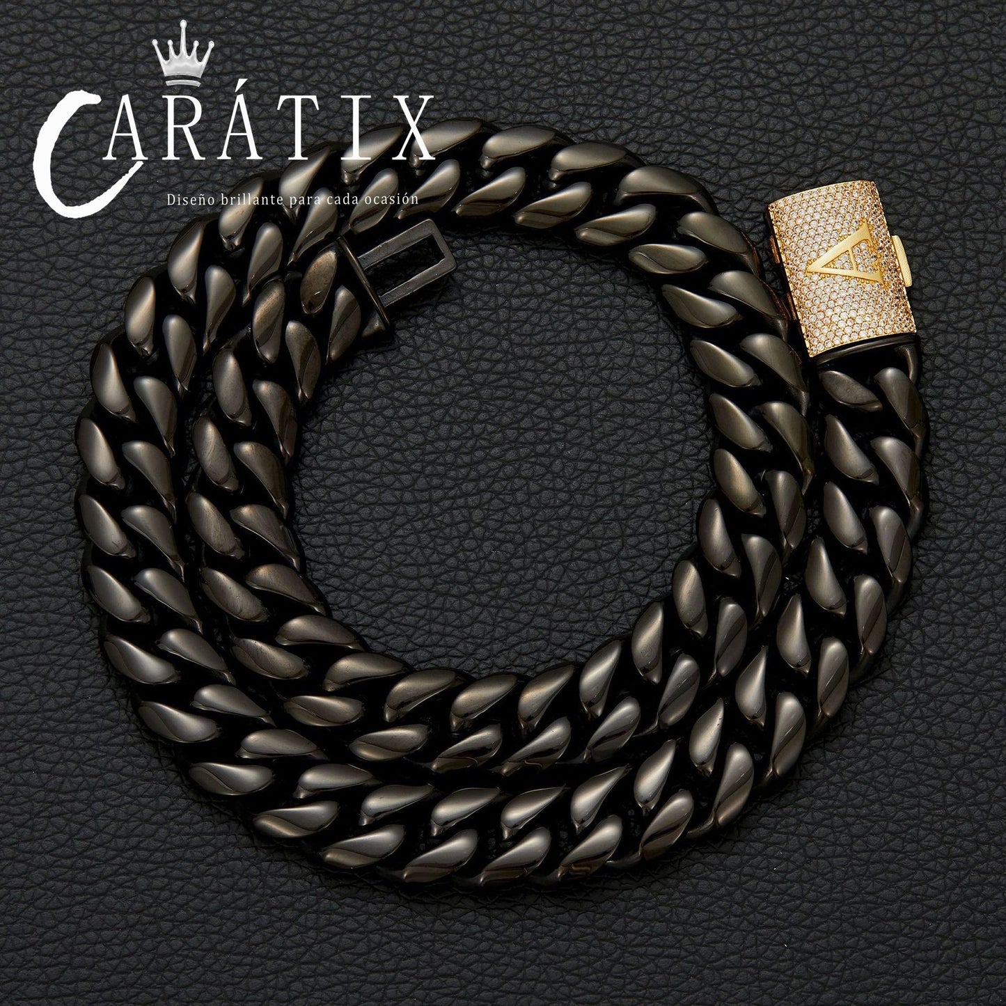 CARÁTIX 18mm Flower Infinity Cuban Link Chain Necklace – 5A+ CZ Iced Out Heavy Hip Hop Bling Jewelry for Men | Rapper Gift