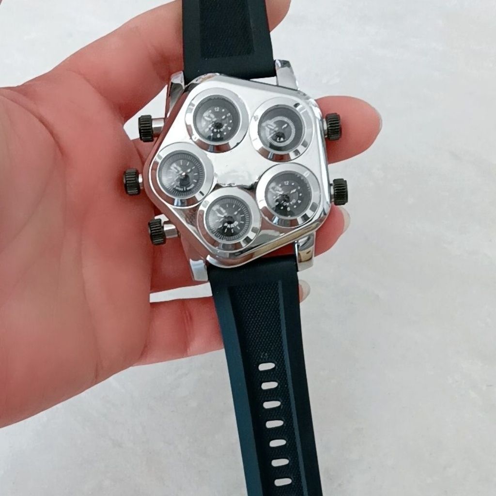 Multi-Movement Quartz Watch Rubber Strap Couple Band | Caratix