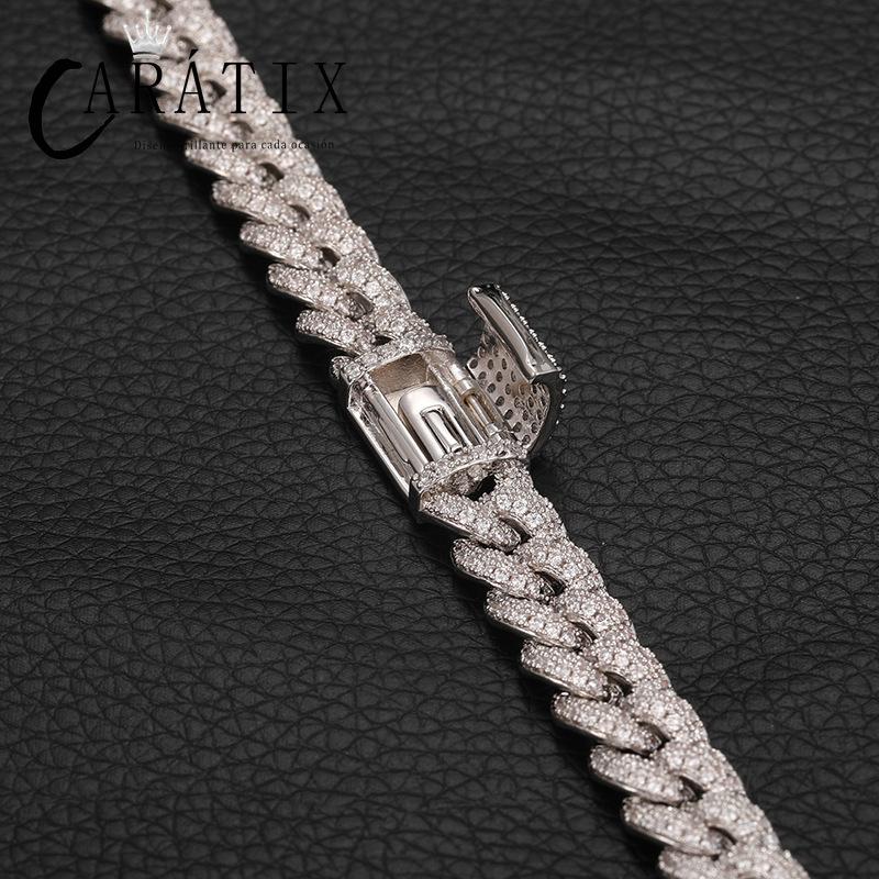 CARÁTIX 8mm Round Cuban Chain | 5A+ CZ Iced Out Hip Hop Necklace for Men & Women