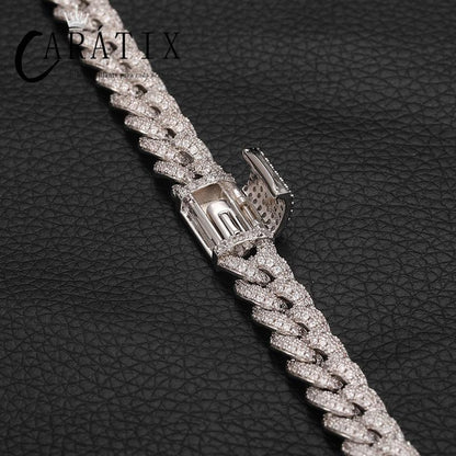 CARÁTIX 8mm Round Cuban Chain | 5A+ CZ Iced Out Hip Hop Necklace for Men & Women