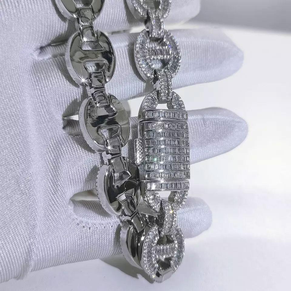 CARÁTIX Full Pave Pig Nose Chain Bracelet – Hip Hop Jewelry for Women & Men, Iced Out Statement Bangle