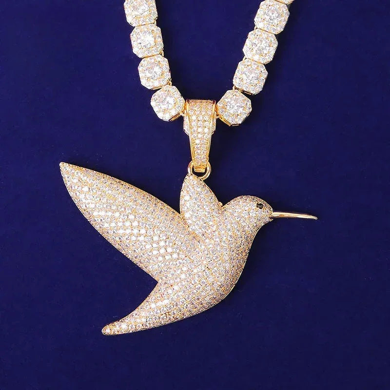 Men's Flying Bird Necklace | Premium Copper CZ Spirit Jewelry Caratix - CaratixJewelry