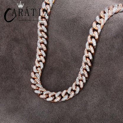 CARÁTIX 10mm Claw Set Cuban Chain | 3A+ CZ Iced Out Hip Hop Necklace for Men