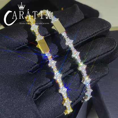 CARÁTIX -  Cross Tennis Necklace for Men Women Lead- Nickel- Skin-Safe  Bling CZ Tennis Chain Necklace Gift Valentine's Day Gift for Men & Girls & Boys Mothers' Day Gift #Springtok