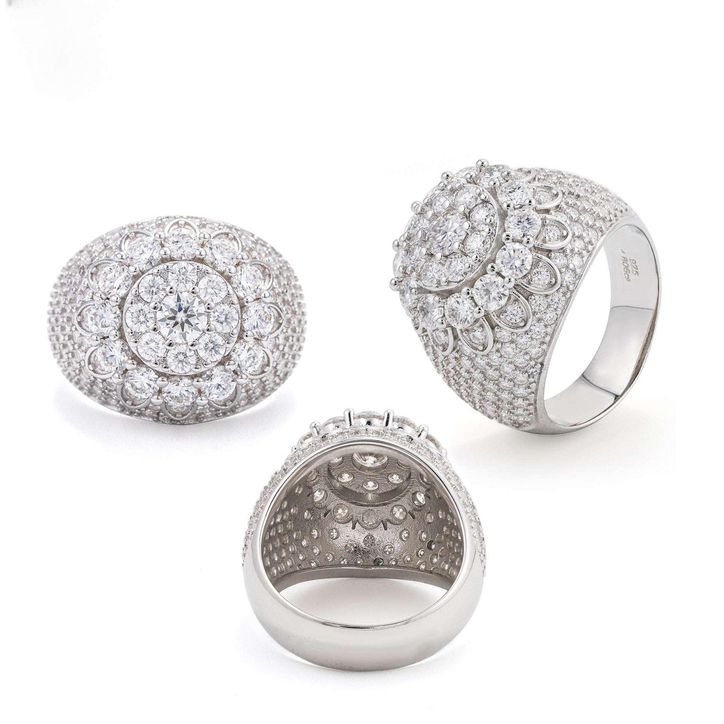 Men’s Moissanite Mini-Iced Ring | S925 Silver Full Iced Out Hip Hop Jewelry - CaratixJewelry