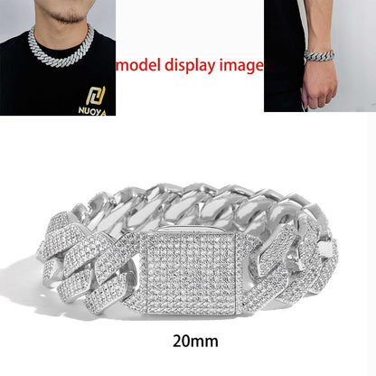 CARÁTIX – CZ Cuban Link Necklace | Miami Bling Prong Chain for Men & Women