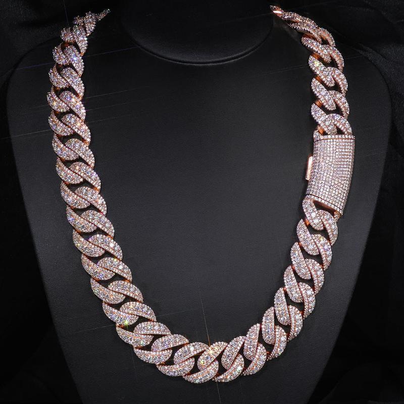 CARÁTIX 22mm Bubble Cuban Chain | Iced Out Zircon Hip Hop Necklace for Men